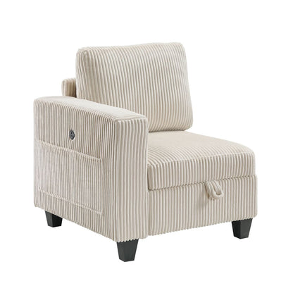 Walterboro - Loveseat With Storage, Storage Pouches And Charging Ports