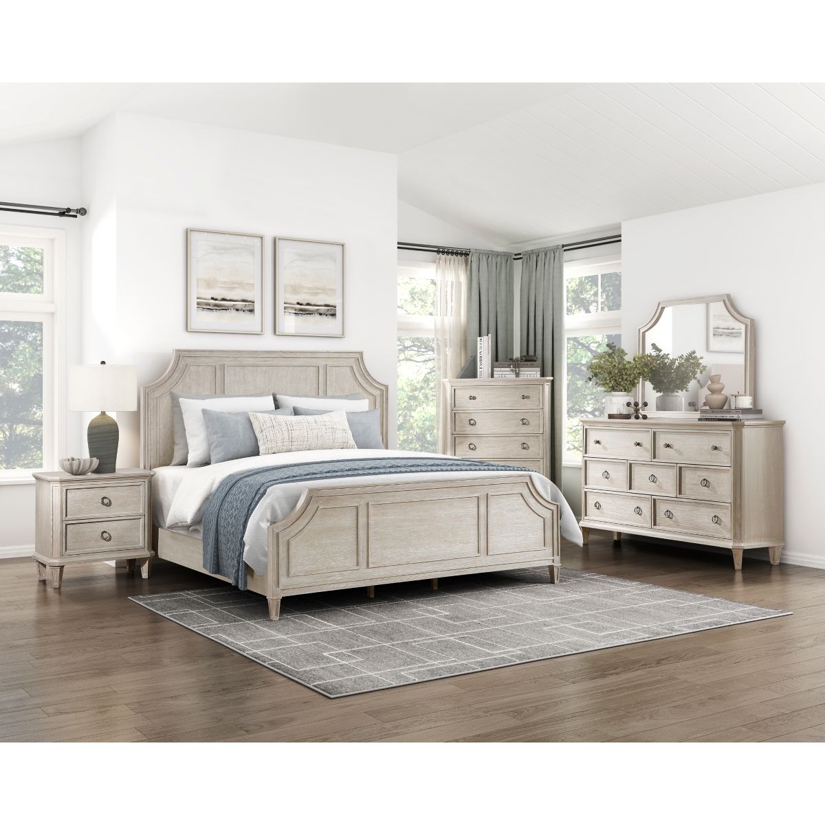 Leander - Nightstand - Gray