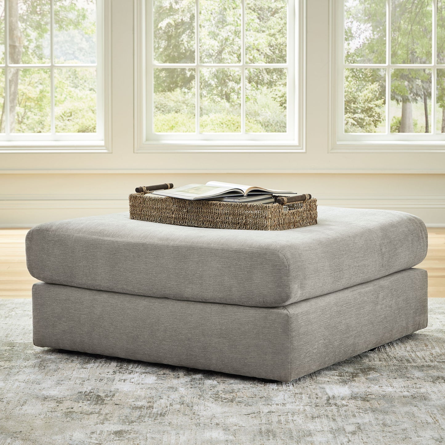 Avaliyah - Oversized Accent Ottoman - Ash