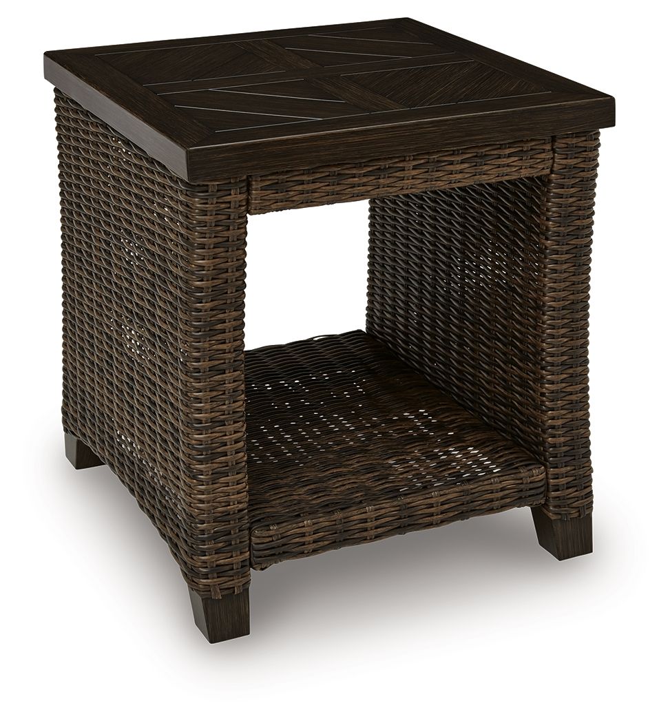 Drakes Beach - Square End Table - Dark Brown