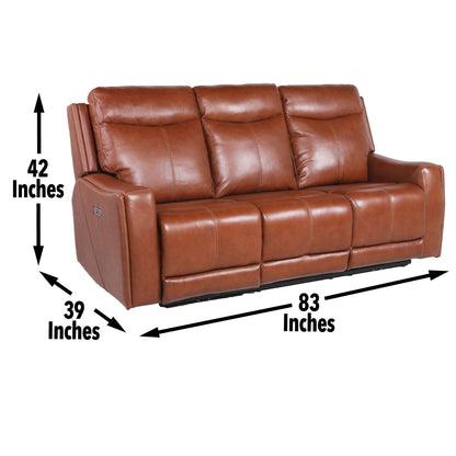 Natalia - Recliner Sofa Coach - Dark Brown