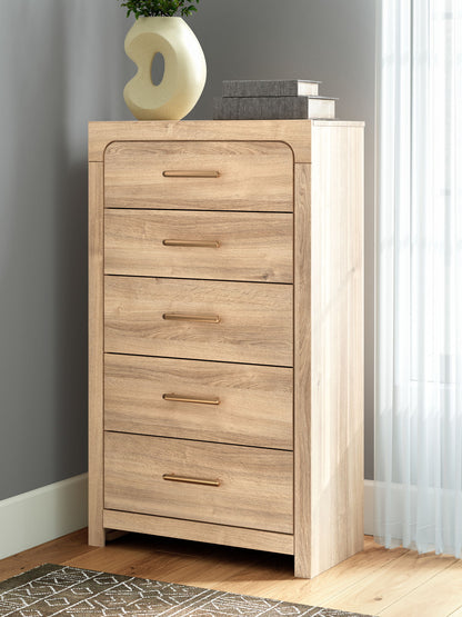 Hollymount - Five Drawer Chest - Tan