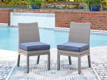 Dillon Beach - Side Chair With Cushion (Set of 2) - Blue / Gray