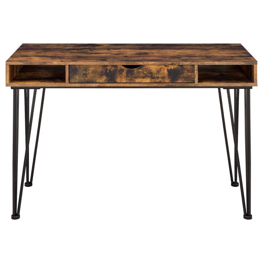 Olvera - 1-Drawer Writing Desk - Rustic Nutmeg