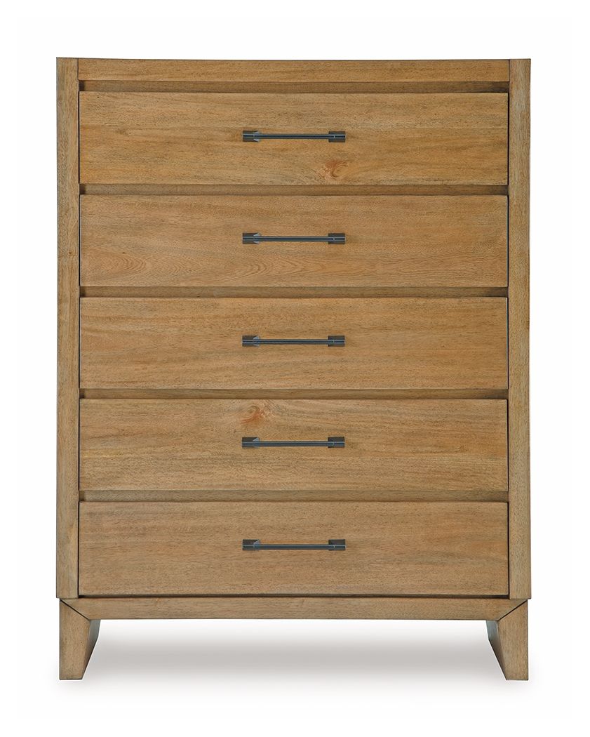 Sherbana - Five Drawer Chest - Light Brown