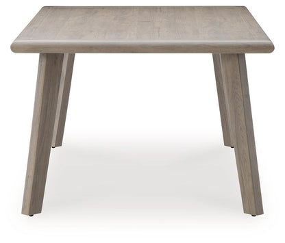 Carisbo - Rectangle Dining Table With Umbrella Option - Beige