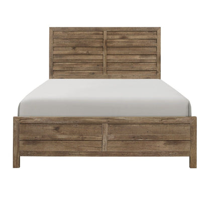 Mandan - 4 Piece Set (Queen Bed, Nightstand, Dresser, Mirror) - Brown