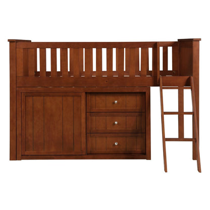 Rowe - Low Loft Bunk With Dresser - Cherry