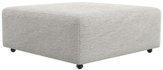 Majesty - Castered Cocktail Ottoman - White