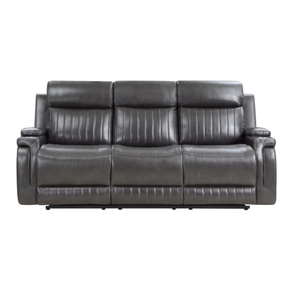 Broomfield - Double Reclining Sofa - Dark Gray