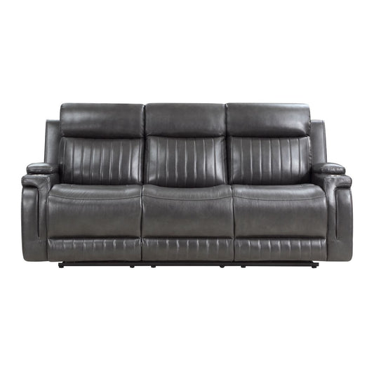 Broomfield - Double Reclining Sofa - Dark Gray