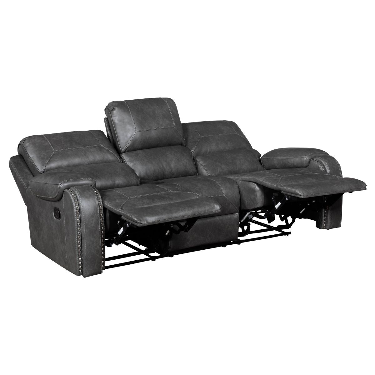 Newnan - Double Reclining Sofa  - Gray