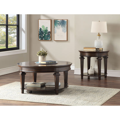 Tobias - Round Cocktail Table - Espresso
