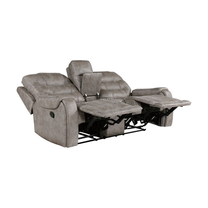 Oberon - Double Reclining Loveseat With Center Console