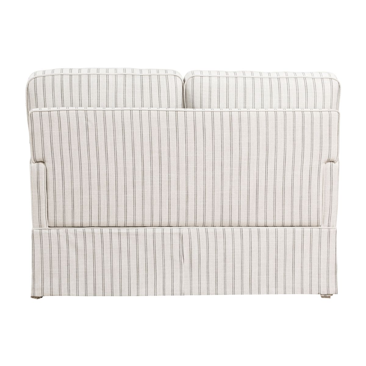 Hampstead - Loveseat - White & Gray Stripe