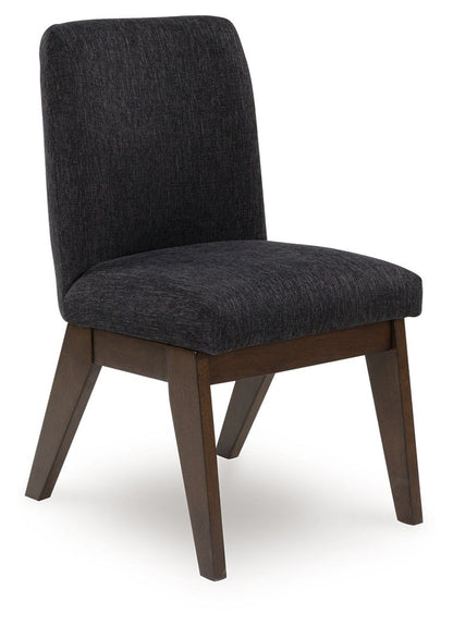 Kendamor - Dining Upholstered Side Chair (Set of 2) - Dark Brown