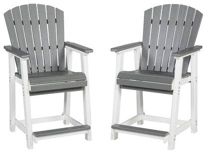 Transville - Barstool (Set of 2) - Gray / White