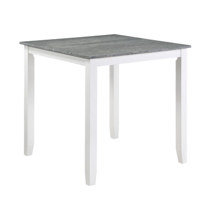 Lowell - 5 Piece Counter Height Set - White / Gray