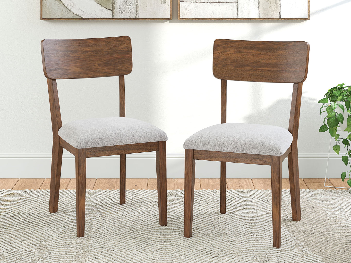 Lyncott - Dining Upholstered Side Chair (Set of 2) - Brown