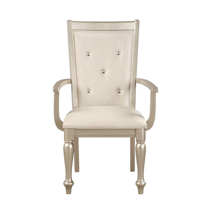 Celandine - Arm Chair (Set of 2) - Gold / Silver / Champagne