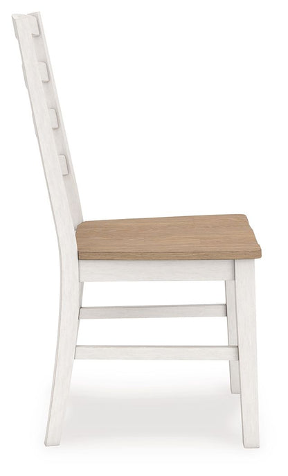 Westlinport - Dining Room Side Chair (Set of 2) - Antique White / Natural
