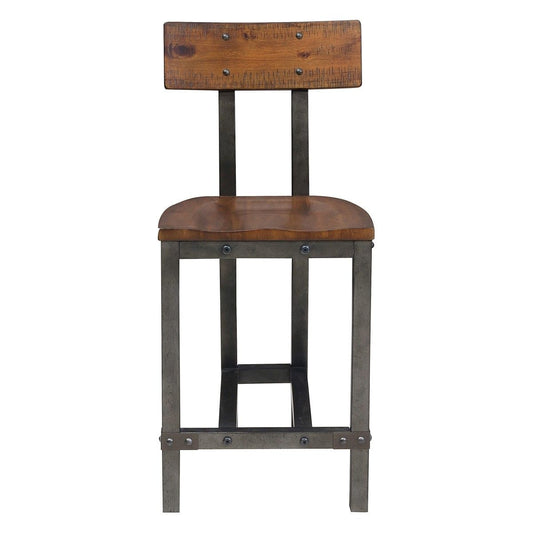 Holverson - Counter Height Chair (Set of 2) - Brown / Gray