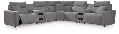 Modmax II - Reclining Sectional - Salt And Pepper