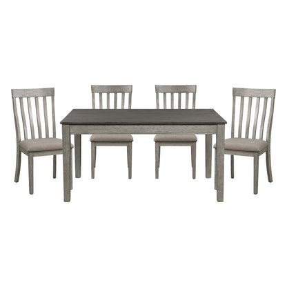 Armhurst - 5 Piece Dining Room Set (Table & 4 Side Chairs) - Gray