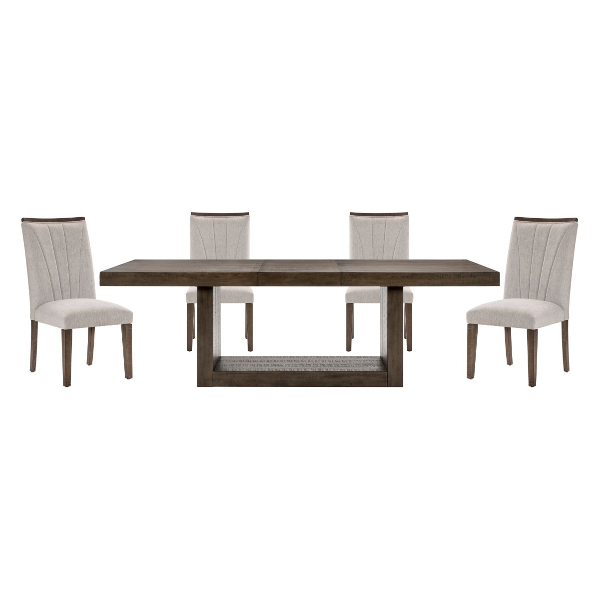 Brookings - 5 Piece Set (Table & 4 Side Chairs) - Brown