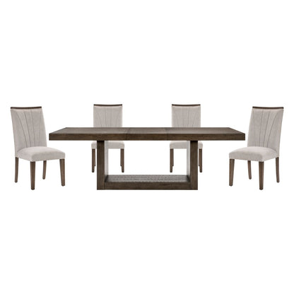 Brookings - 5 Piece Set (Table & 4 Side Chairs) - Brown