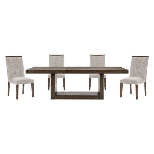 Brookings - 5 Piece Set (Table & 4 Side Chairs) - Brown