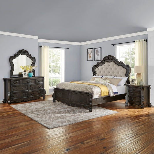Rhapsody - 5 Piece Queen Bedroom Set - Dark Brown