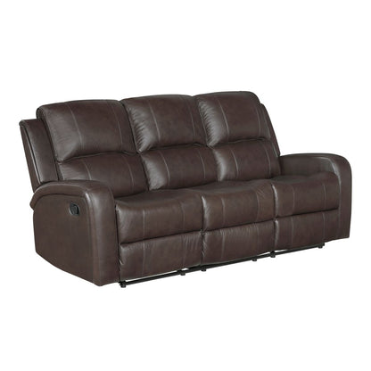 Austin - Double Reclining Sofa - Dark Brown