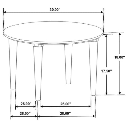 Aldis - Round Marble Top Coffee Table - White And Natural