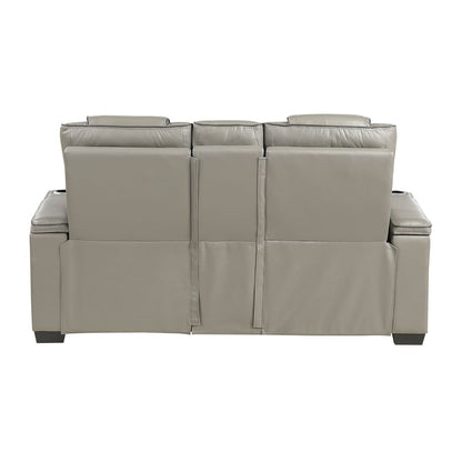 Apex - Power Double Reclining Loveseat With Center Console, Power Headrests, Storage Arms With Cup Holders, Wireless Charger, Air Massage And Heat, LED Lighting And Charging Ports
