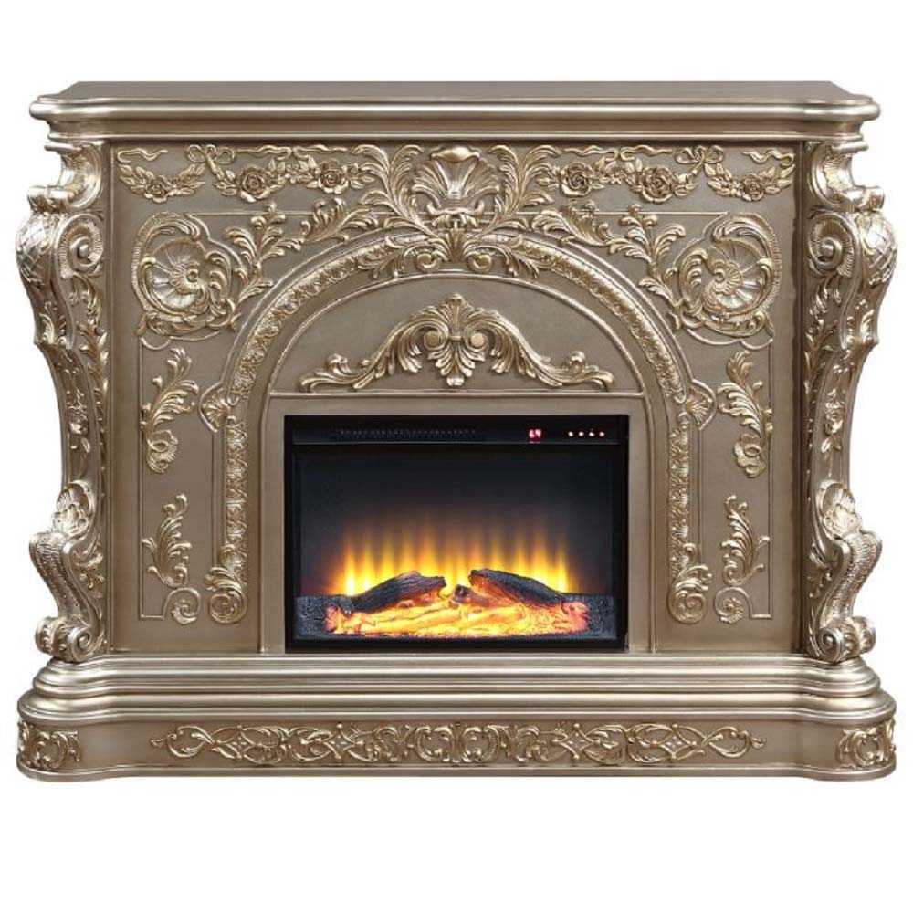 Zabrina - Fireplace - Antique Silver Finish - 49.5"