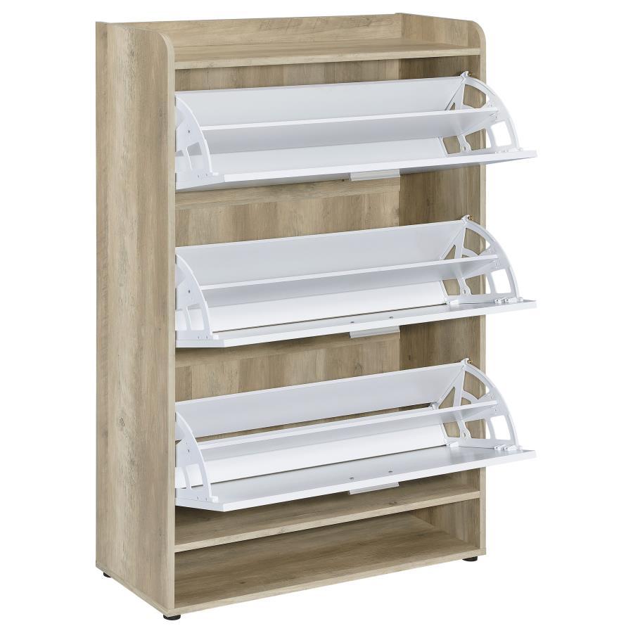 Denia - 3-Tier Engineered Wood Shoe Cabinet