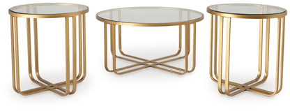 Milloton - Occasional Table Set (Set of 3) - Gold
