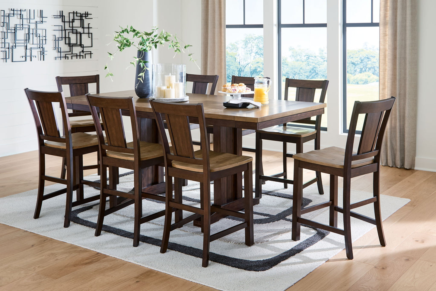 Anixburg - Dining Room Counter Height Set