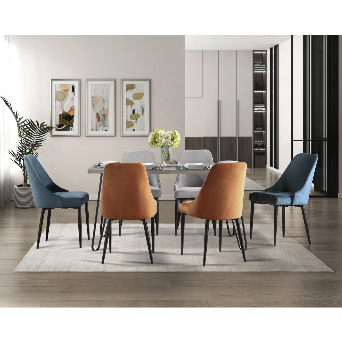 Keene - Dining Table - Gray