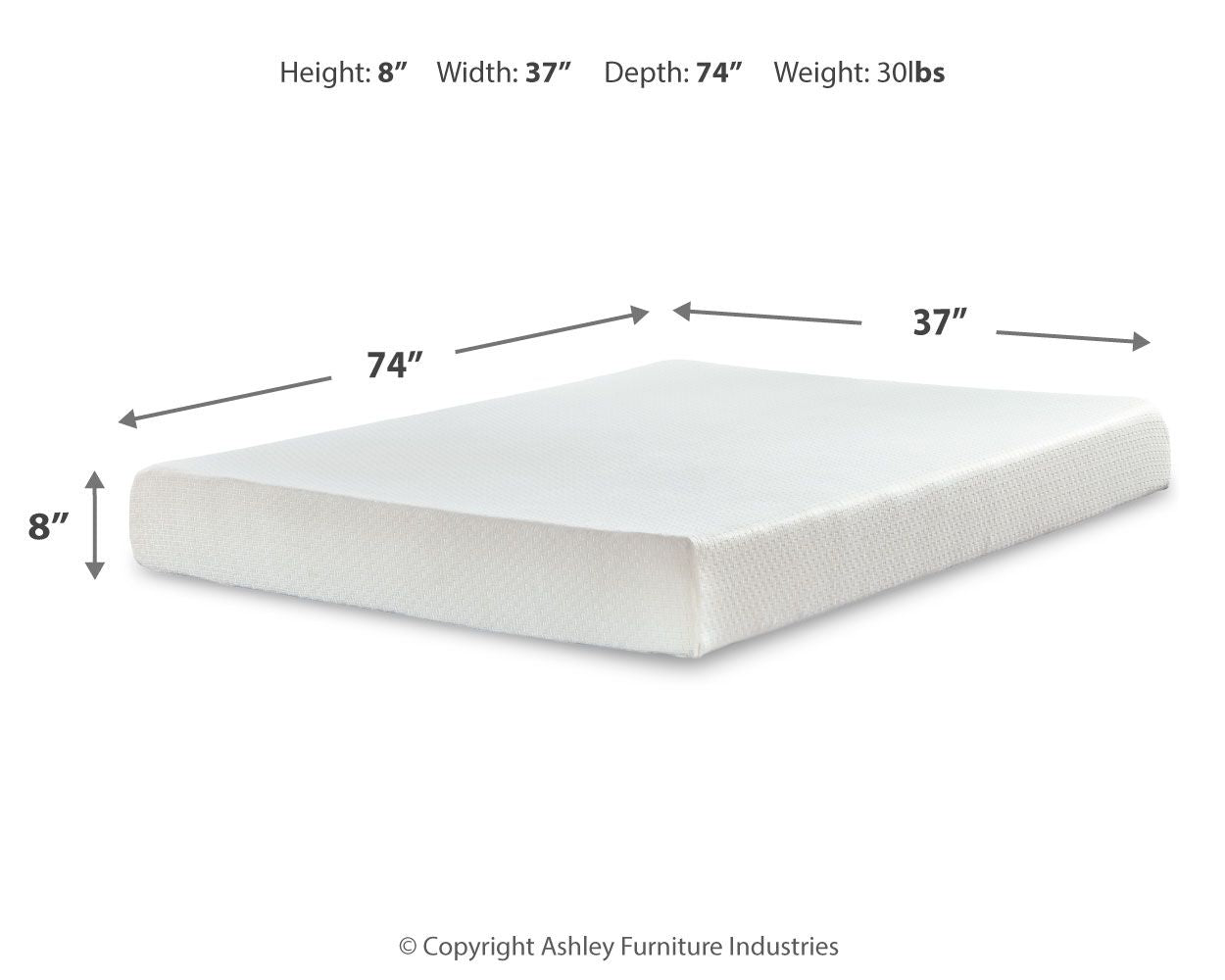 Chime 8 Inch Memory Foam - Medium Memory Foam Mattress