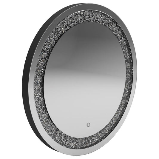 Landar - Round LED Light Wall Mirror - Silver