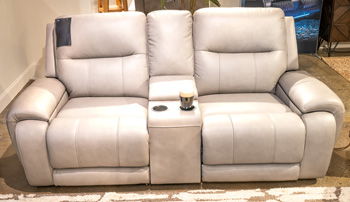 Trendsetter - Power Reclining Loveseat With Audio Seating - Ash
