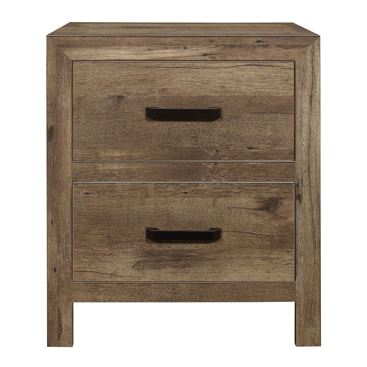 Mandan - 4 Piece Set (Queen Bed, Nightstand, Dresser, Mirror) - Brown