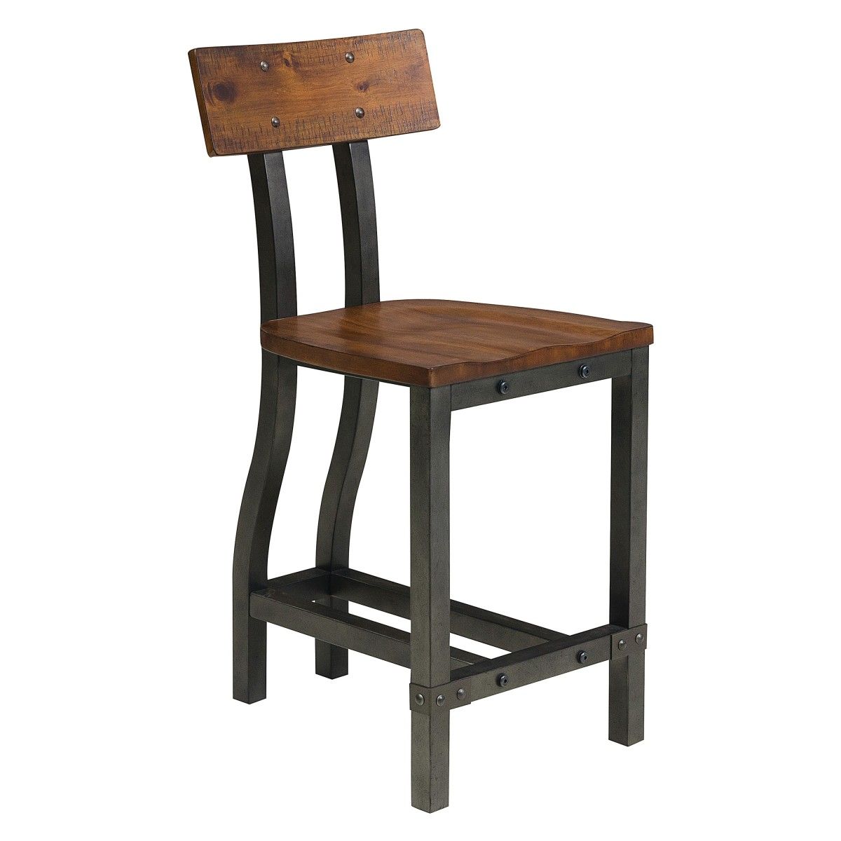 Holverson - Counter Height Chair (Set of 2) - Brown / Gray