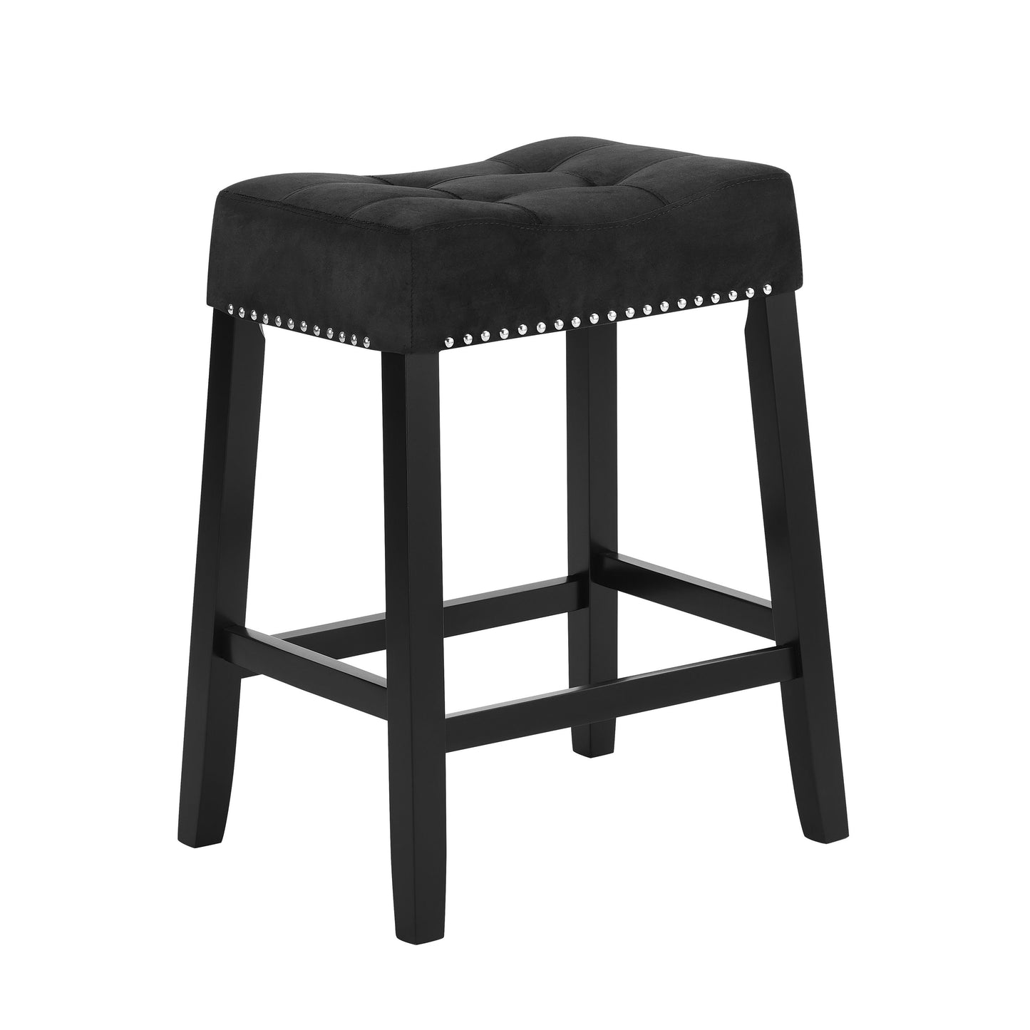 Lennon - Saddle Counter Bar Stool (Set of 2) - Black