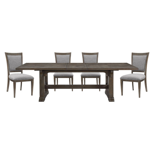 Sarasota - 5 Piece Dining Room Set (Table & 4 Side Chairs) - Brown