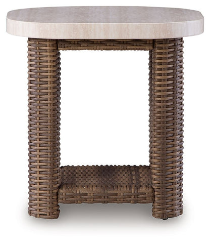 Angel Island - Square End Table - Beige / Brown