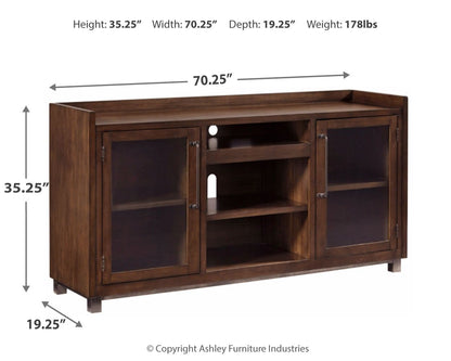 Starmore - XL TV Stand w/Fireplace Option - Brown