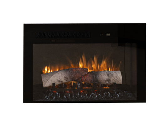 26" Electric Fireplace - Black / Cristal